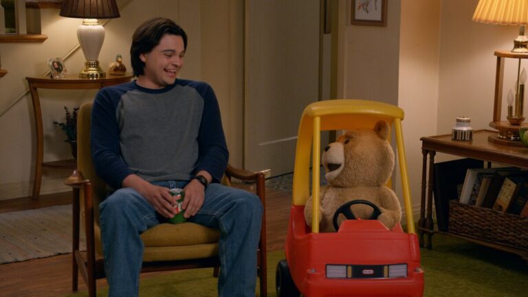 TED Season 2 Ended With a Fake Newspaper, a Pregnancy, and a Gym Joke That Actually Ties Into the Movies