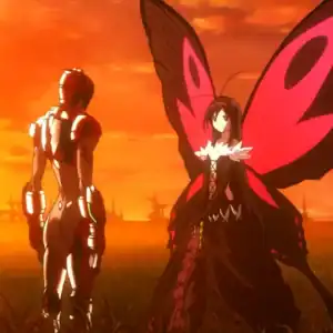 A key image from Accel World with Kuroyukihime and Silver Crow, used in an article discussing Accel World Season 2.