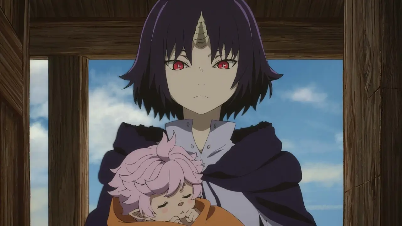 A high-quality screenshot from The Clevatess anime.