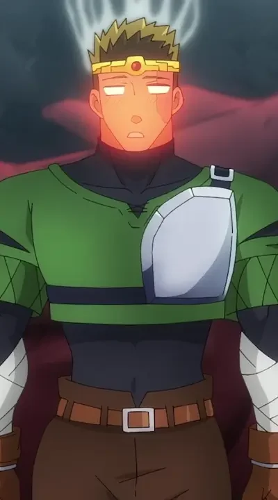 A high-quality screenshot from The Shy Hero and the Assassin Princesses anime.